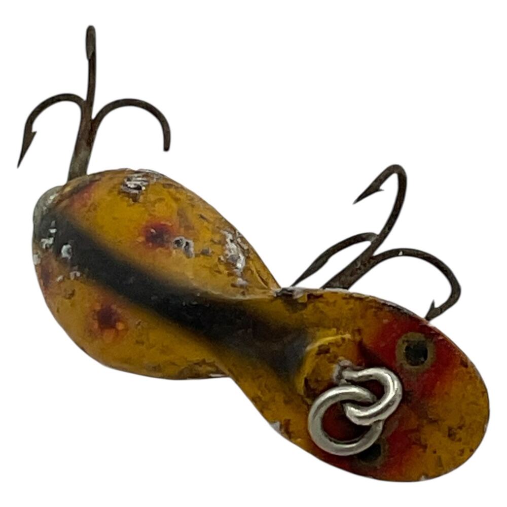 Vintage Heddon Tiny Tad Fishing Lure Yellow Black‎ Red Spots Crankbait
